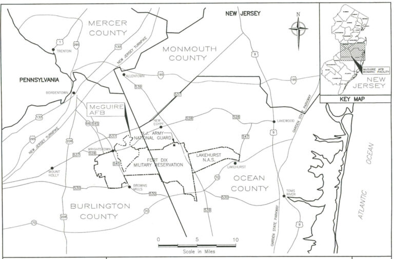 McGuire Lakehurst Fort Dix Map Protecting the New Jersey